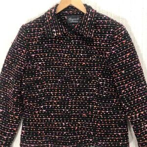 Giancarlo Ferrari Tweed Jacket Textured Career Wear Business‎ Casual Size 8